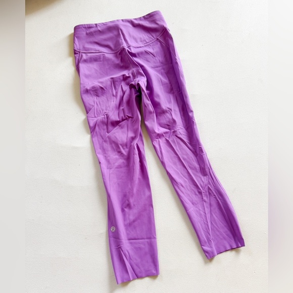 Lululemon Womens Leggings Size 6 Purple Base Pace High-Rise Crop 23" 016-A - Picture 3 of 5